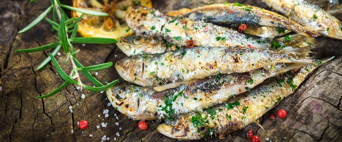 sardinky na grilu